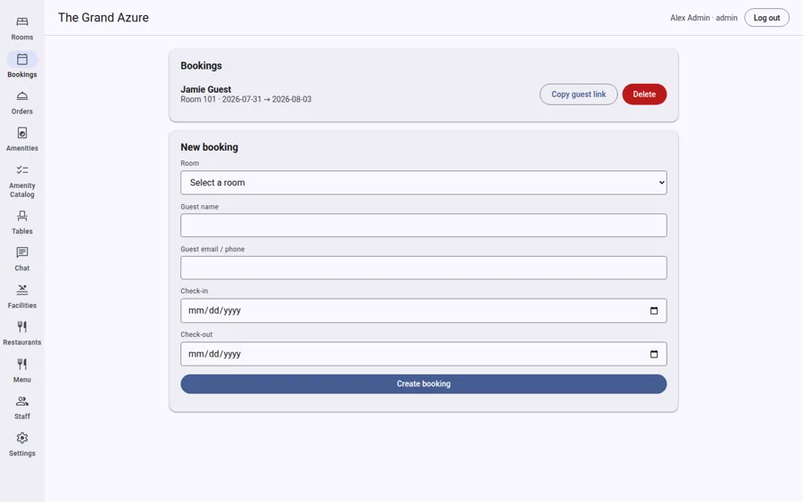 Team console bookings